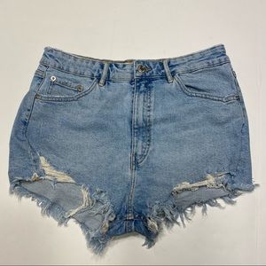ZARA Womens Denim Jean Cutoff Shorts 10